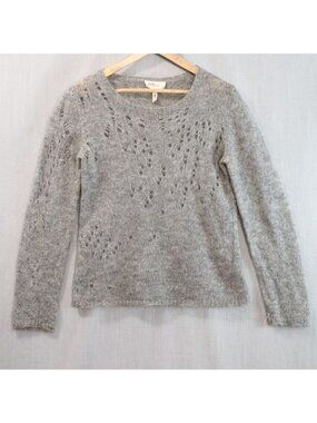 Etoile Isabel Marant Super Kid Mohair Knit Sweater Grey 3 Fits S / M Open Work